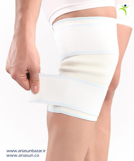زانوبند-ساده-پشمی-(با-تنظيم-فشار)-Woolen-Knee-Support-with-Adjustable-Straps-